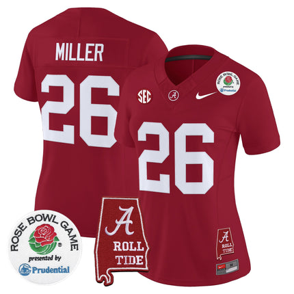 Women's Alabama Crimson Tide 2026 Rose Bowl Vapor Limited Jersey - All Stitched