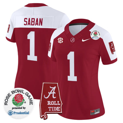 Women's Alabama Crimson Tide 2026 Rose Bowl Vapor Limited Jersey - All Stitched
