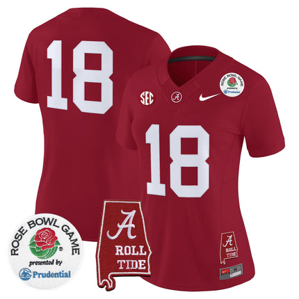Women's Alabama Crimson Tide 2026 Rose Bowl Vapor Limited Jersey - All Stitched