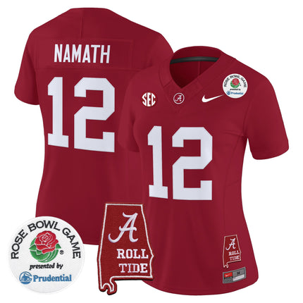 Women's Alabama Crimson Tide 2026 Rose Bowl Vapor Limited Jersey - All Stitched