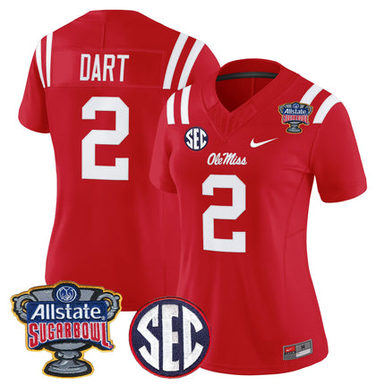 Women's Ole Miss Rebels 2026 Sugar Bowl Vapor Limited Jersey - All Stitched