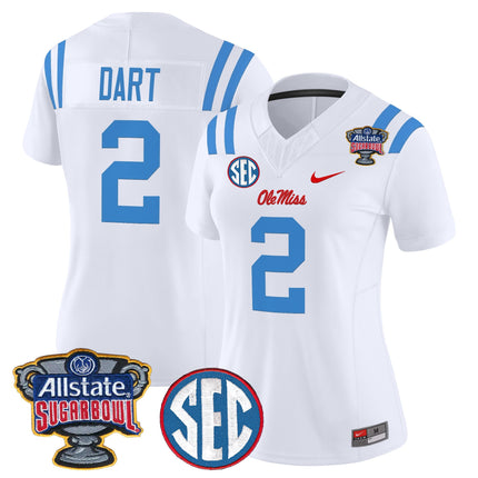 Women's Ole Miss Rebels 2026 Sugar Bowl Vapor Limited Jersey - All Stitched