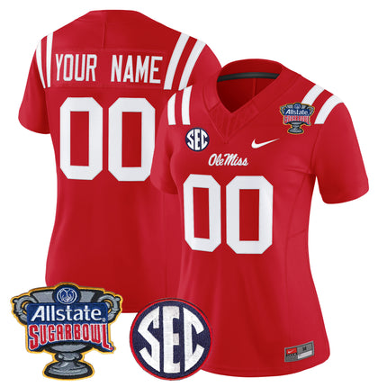Ole Miss Rebels 2026 Sugar Bowl Vapor Limited Custom Jersey - All Stitched