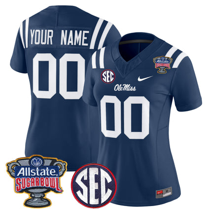 Ole Miss Rebels 2026 Sugar Bowl Vapor Limited Custom Jersey - All Stitched