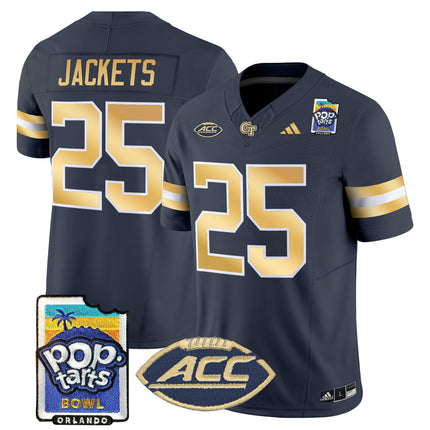 Men's Georgia Tech Yellow Jackets Pop-Tarts Bowl Vapor Limited Jersey - All stitched