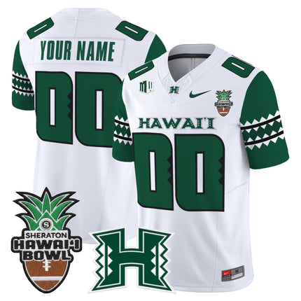 Hawai'i Rainbow Warriors 2025 Hawai'i Bowl Vapor Limited Custom Jersey - All Stitched