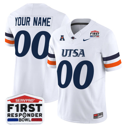 UTSA Roadrunners 2025 First Responder Bowl Vapor Limited Custom Jersey - All Stitched
