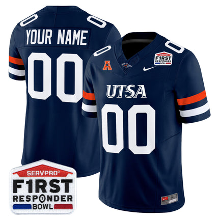 UTSA Roadrunners 2025 First Responder Bowl Vapor Limited Custom Jersey - All Stitched