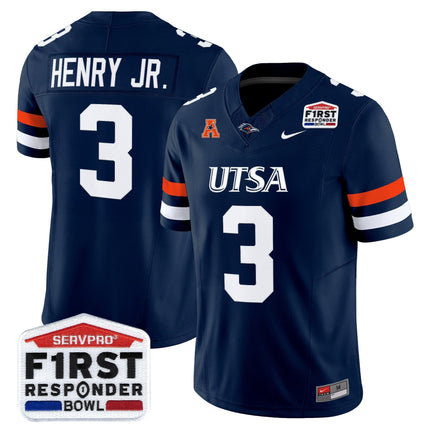Men's UTSA Roadrunners 2025 First Responder Bowl Vapor Limited Jersey - All Stitched