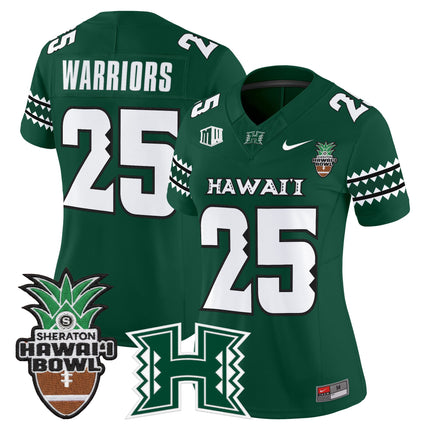 Women's Hawai'i Rainbow Warriors 2025 Hawai'i Bowl Vapor Limited Jersey - All Stitched