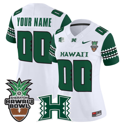 Hawai'i Rainbow Warriors 2025 Hawai'i Bowl Vapor Limited Custom Jersey - All Stitched