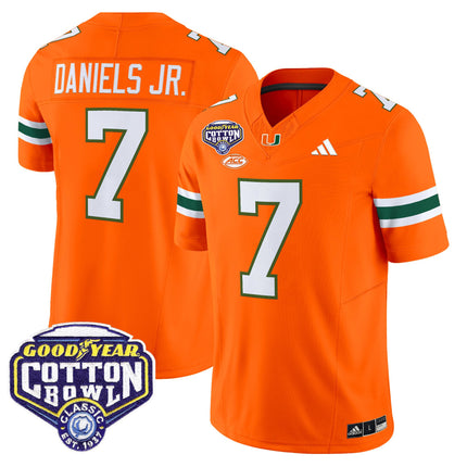 Men's Miami Hurricanes 2025 Cotton Bowl Vapor Limited Jersey - All Stitched