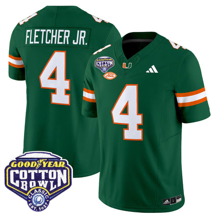 Men's Miami Hurricanes 2025 Cotton Bowl Vapor Limited Jersey - All Stitched