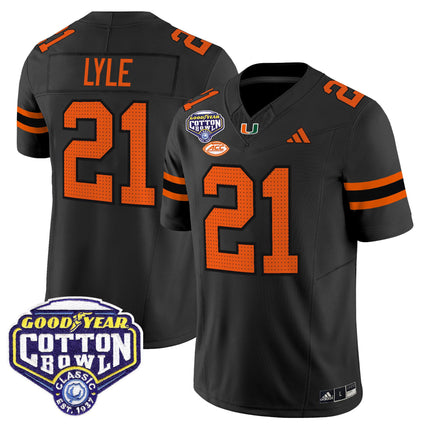 Men's Miami Hurricanes 2025 Cotton Bowl Vapor Limited Jersey - All Stitched