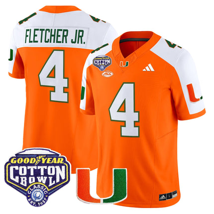 Men's Miami Hurricanes 2025 Cotton Bowl Vapor Limited Jersey - All Stitched