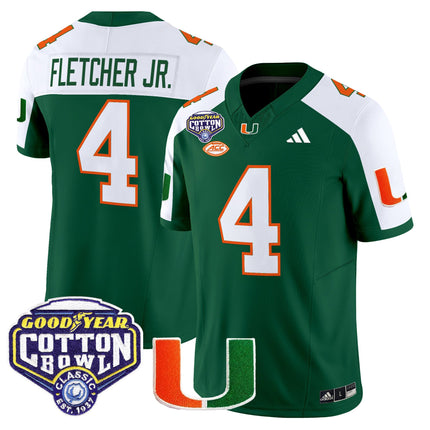 Men's Miami Hurricanes 2025 Cotton Bowl Vapor Limited Jersey - All Stitched