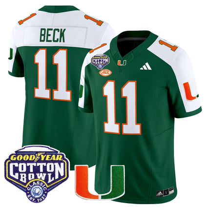 Men's Miami Hurricanes 2025 Cotton Bowl Vapor Limited Jersey - All Stitched