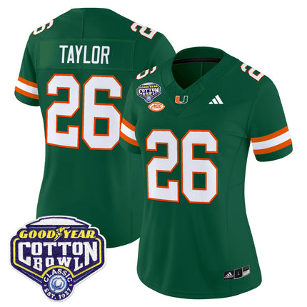 Women's Miami Hurricanes 2025 Cotton Bowl Vapor Limited Jersey - All Stitched