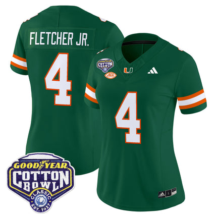 Women's Miami Hurricanes 2025 Cotton Bowl Vapor Limited Jersey - All Stitched