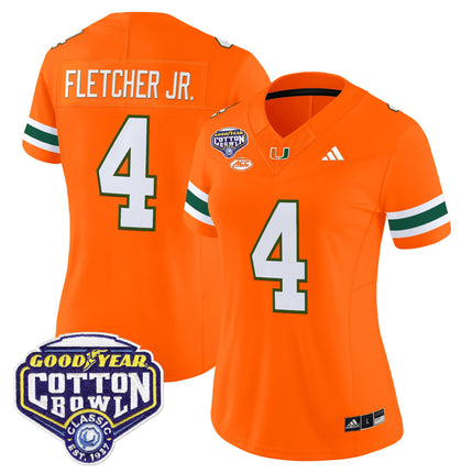 Women's Miami Hurricanes 2025 Cotton Bowl Vapor Limited Jersey - All Stitched