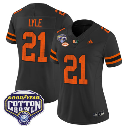 Women's Miami Hurricanes 2025 Cotton Bowl Vapor Limited Jersey - All Stitched