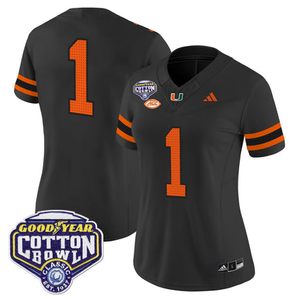 Women's Miami Hurricanes 2025 Cotton Bowl Vapor Limited Jersey - All Stitched