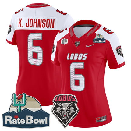 Women's New Mexico Lobos 2025 Rate Bowl Vapor Limited Jersey - All Stitched