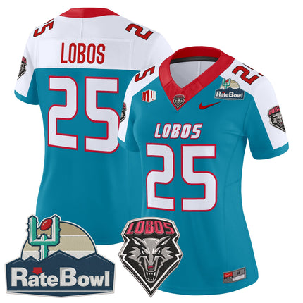 Women's New Mexico Lobos 2025 Rate Bowl Vapor Limited Jersey - All Stitched