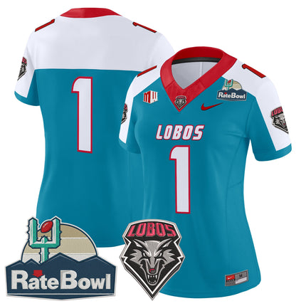 Women's New Mexico Lobos 2025 Rate Bowl Vapor Limited Jersey - All Stitched