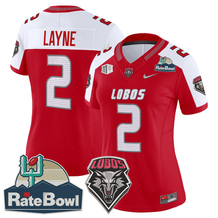 Women's New Mexico Lobos 2025 Rate Bowl Vapor Limited Jersey - All Stitched