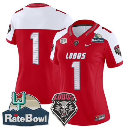 Women's New Mexico Lobos 2025 Rate Bowl Vapor Limited Jersey - All Stitched