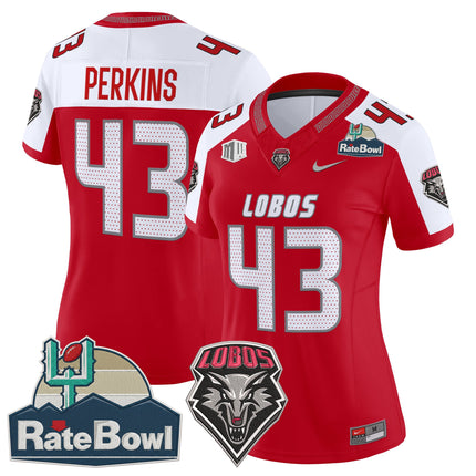 Women's New Mexico Lobos 2025 Rate Bowl Vapor Limited Jersey - All Stitched