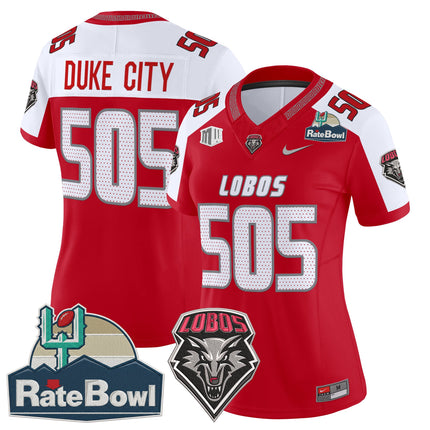 Women's New Mexico Lobos 2025 Rate Bowl Vapor Limited Jersey - All Stitched