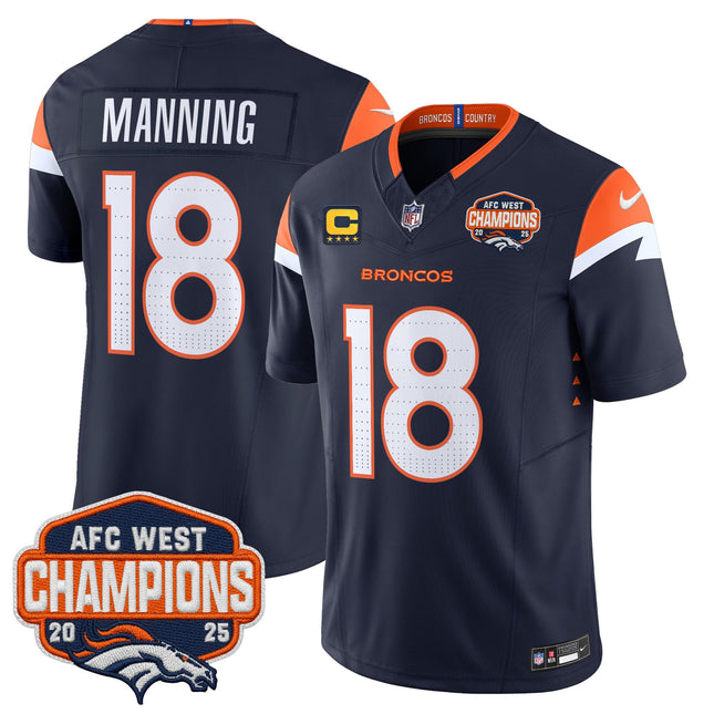 Men's Denver Broncos 2025 AFC West Division Champions Vapor Limited Jersey - All Stitched