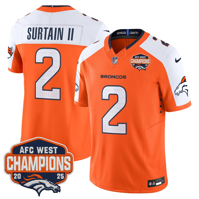 Men's Denver Broncos 2025 AFC West Division Champions Vapor Limited Jersey - All Stitched