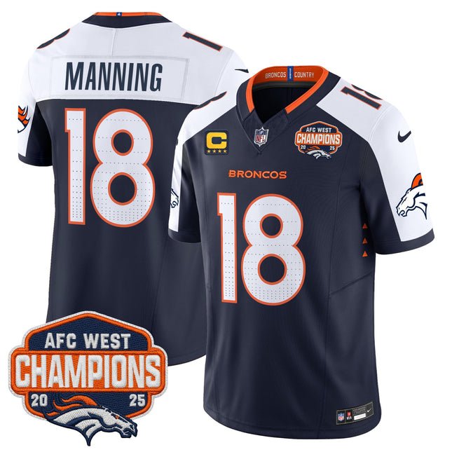 Men's Denver Broncos 2025 AFC West Division Champions Vapor Limited Jersey - All Stitched