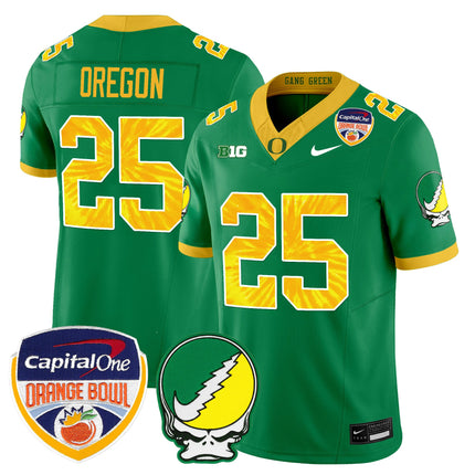 Men's Oregon Ducks "Grateful Ducks" Vapor Limited Jersey - 2025/26 Orange Bowl Patch - All Stitched