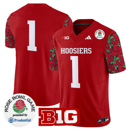 Men's Indiana Hoosiers 2025 Rose Bowl Pattern Vapor Limited Jersey - Stitched