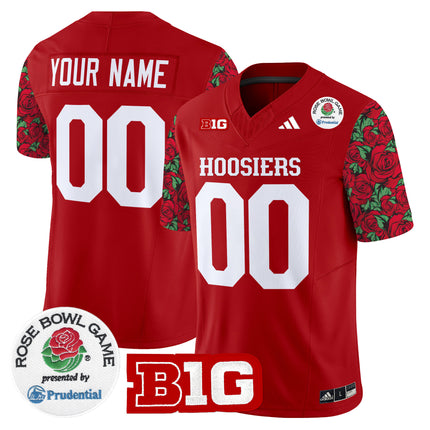 Indiana Hoosiers 2025 Rose Bowl Pattern Vapor Limited Custom Jersey - Stitched