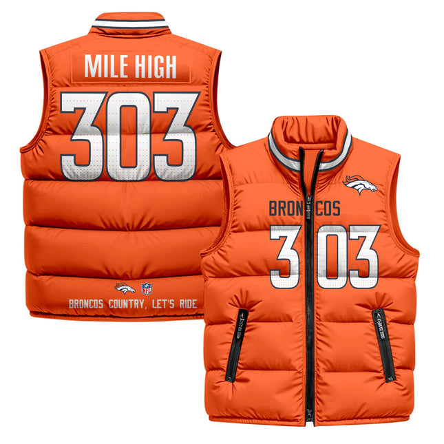 Denver Broncos 2025 Puffer Vest