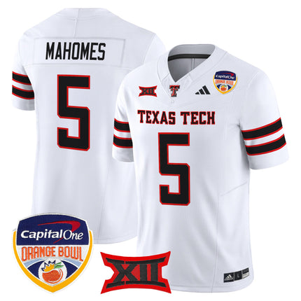 Men's Texas Tech Red Raiders 2025 Orange Bowl Vapor Limited Jersey V2 - All Stitched