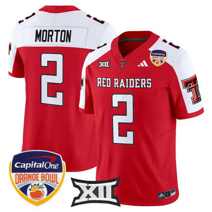 Men's Texas Tech Red Raiders 2025 Orange Bowl Vapor Limited Jersey V2 - All Stitched