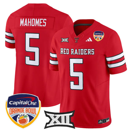 Men's Texas Tech Red Raiders 2025 Orange Bowl Vapor Limited Jersey V2 - All Stitched