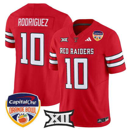Men's Texas Tech Red Raiders 2025 Orange Bowl Vapor Limited Jersey V2 - All Stitched