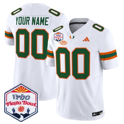 Miami Hurricanes 2026 The Fiesta Bowl Vapor Limited Custom Jersey - All Stitched