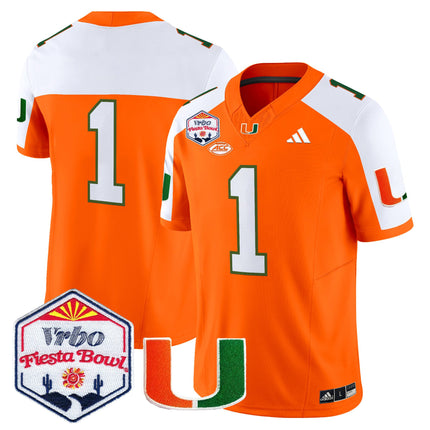 Men's Miami Hurricanes 2026 The Fiesta Bowl Vapor Limited Jersey - All Stitched