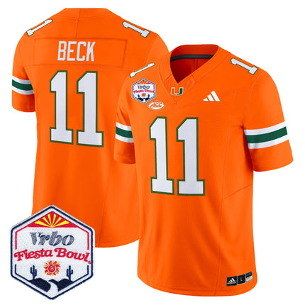 Men's Miami Hurricanes 2026 The Fiesta Bowl Vapor Limited Jersey - All Stitched