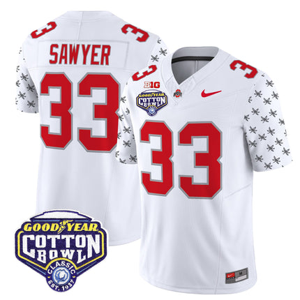 Men's Ohio State Buckeyes 2025 Cotton Bowl Patch Vapor Limited Jersey - All Stitched