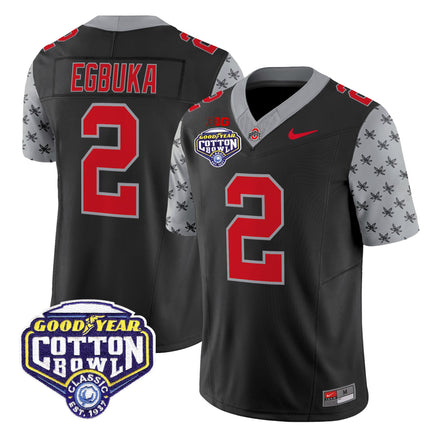Men's Ohio State Buckeyes 2025 Cotton Bowl Patch Vapor Limited Jersey - All Stitched