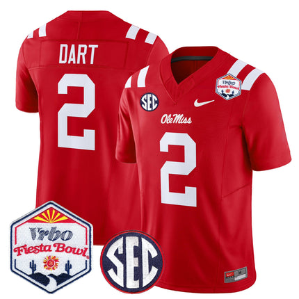 Men's Ole Miss Rebels 2026 The Fiesta Bowl Vapor Limited Jersey - All Stitched